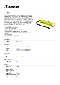 Thumbnail of document Data Sheet - 3315R Flashlight